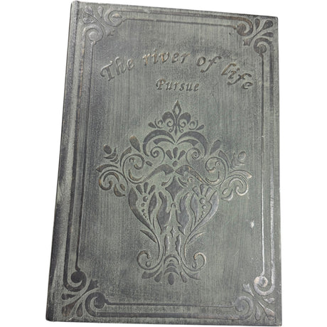 Antiqued Black Storage Book Box