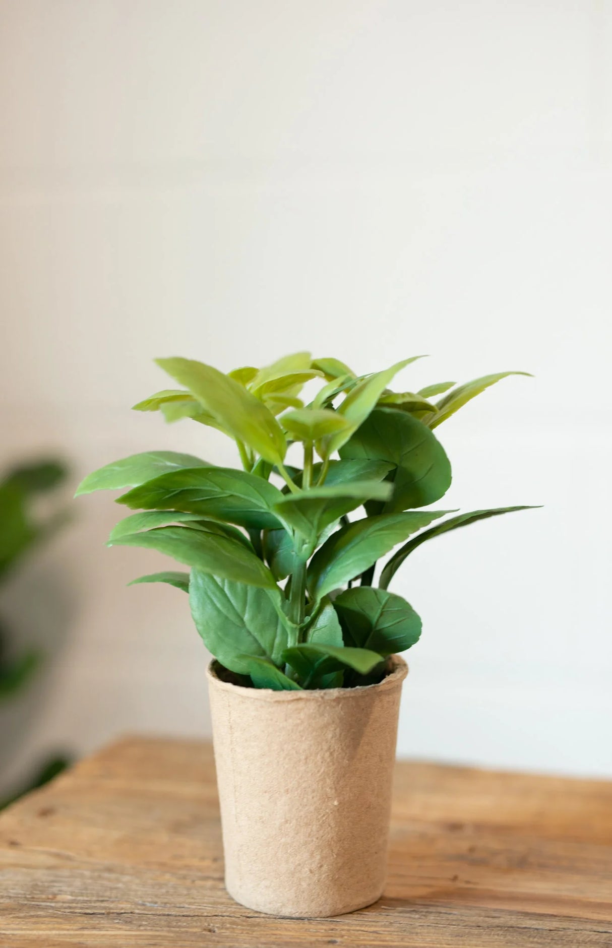 Faux Herbs in Paper Pots