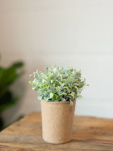 Faux Herbs in Paper Pots