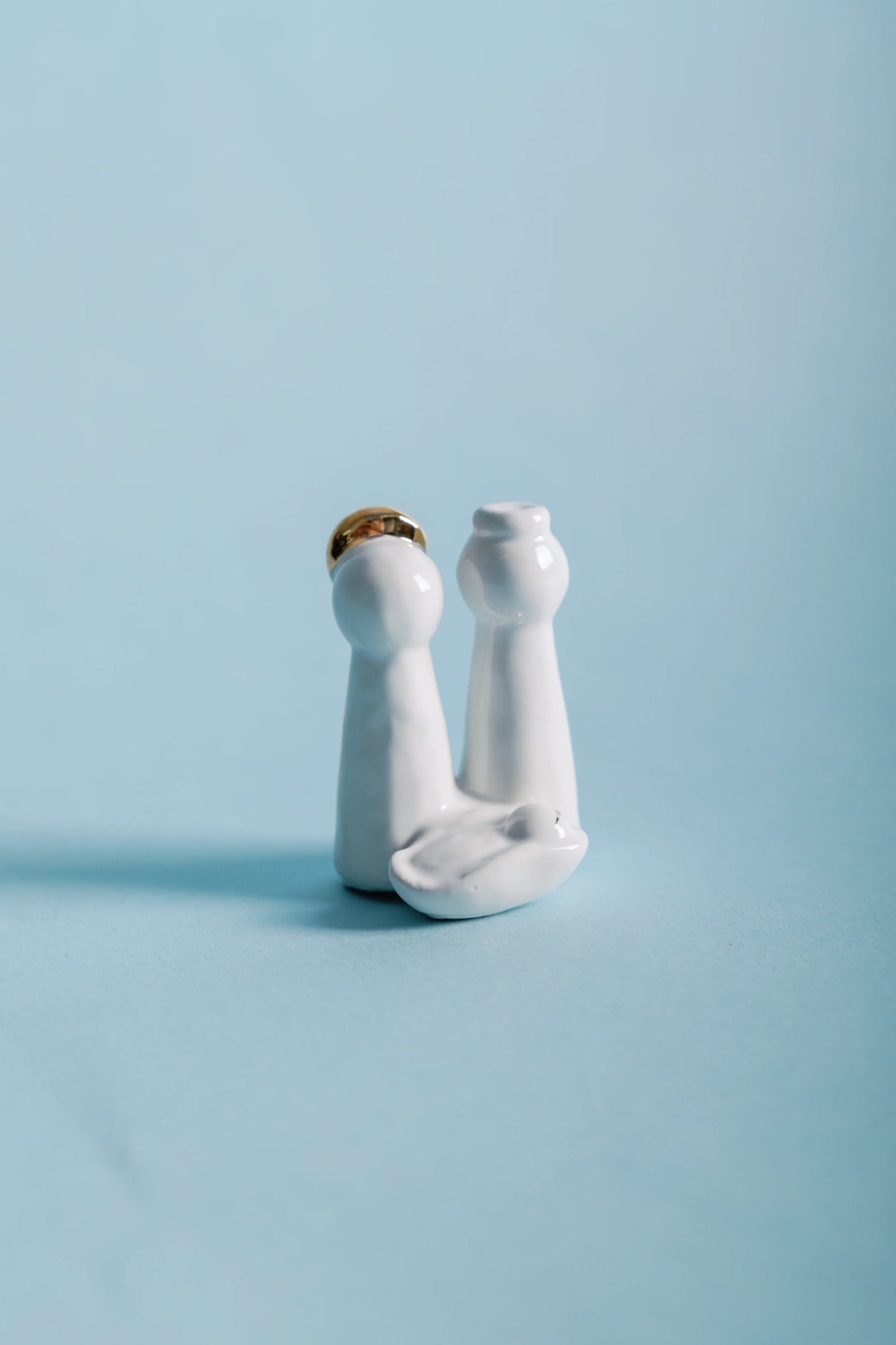 Pocket White Ceramic Nativity Set