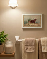 Framed Setter Dog Vintage Art Print