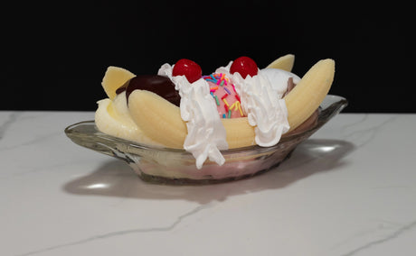 Fake Banana Split Ice Cream Dessert