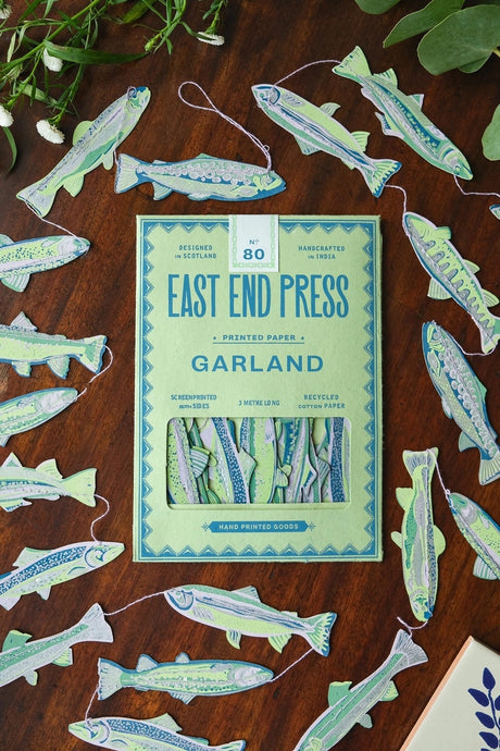 Hand-Sewn Tasty Anchovies Paper Garland | East End Press