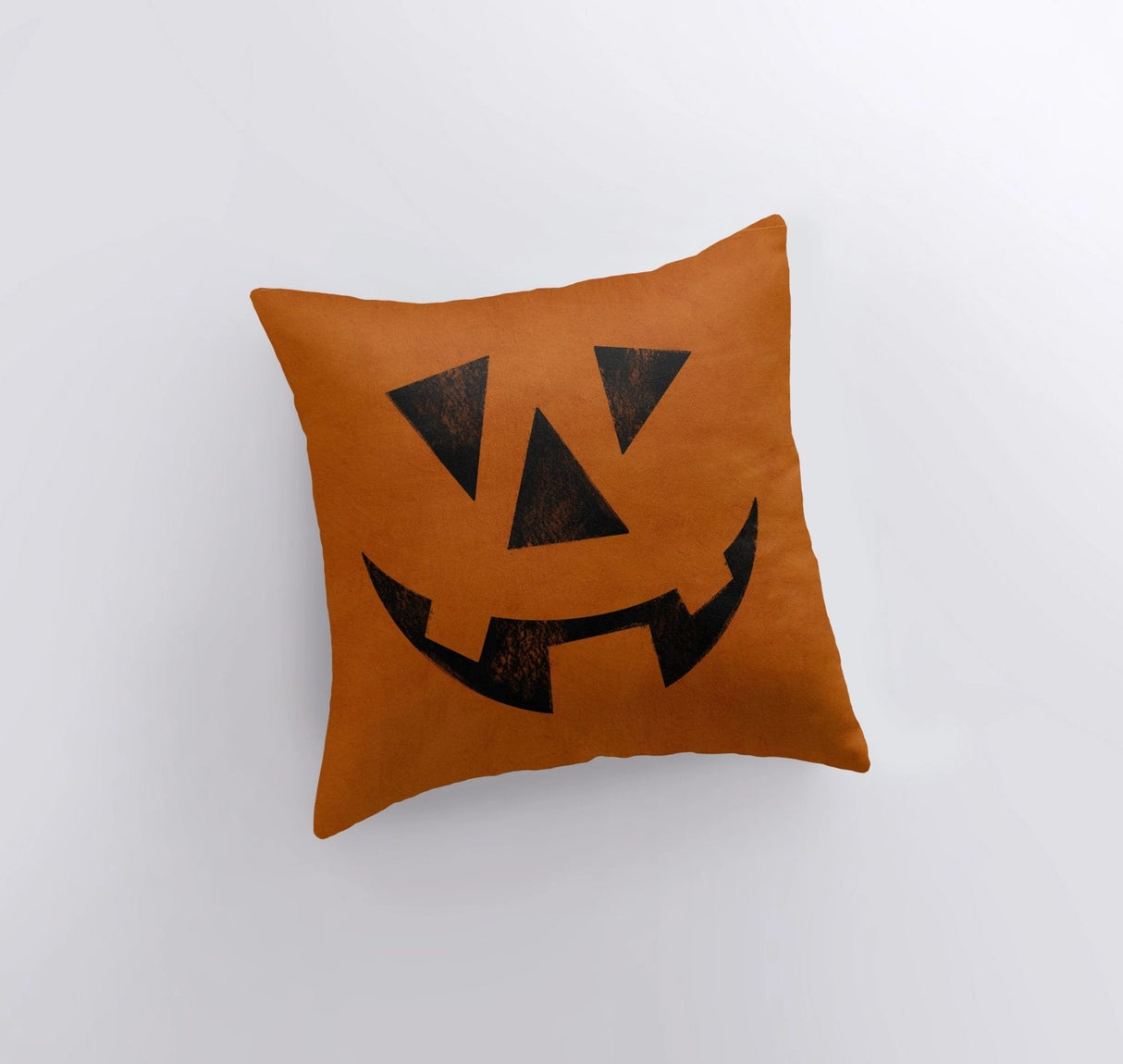 Orange Jack-O’-Lantern Halloween Throw Pillow