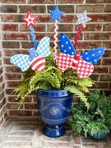 Stars & Ric Rac Metal Streamer Stake