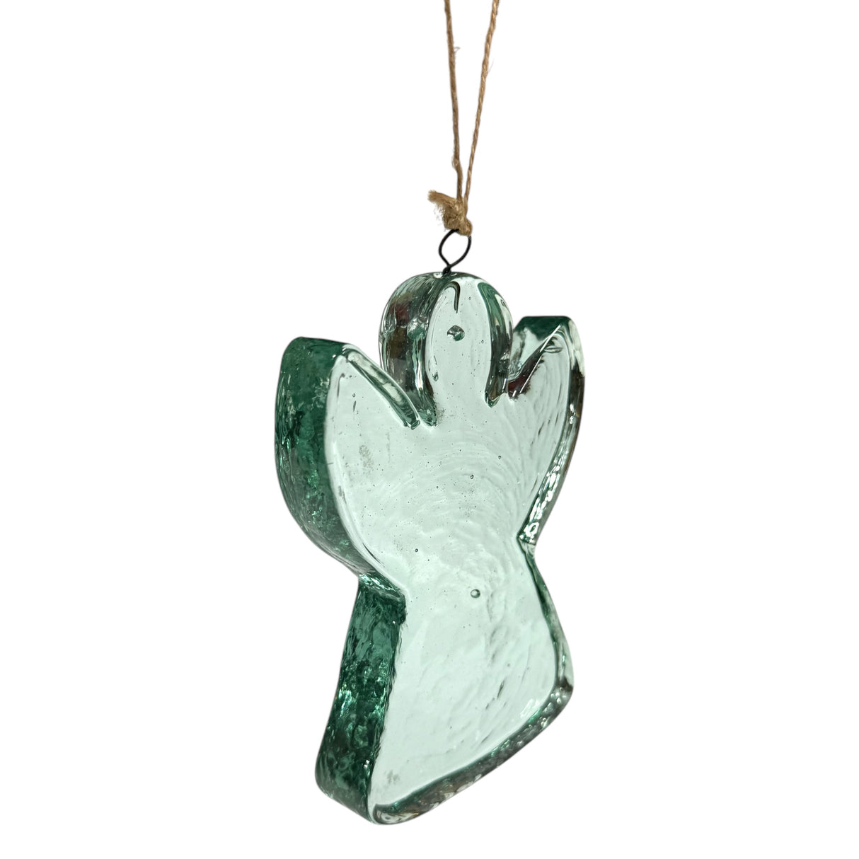 Recycled Glass Angel and Cross Suncatcher