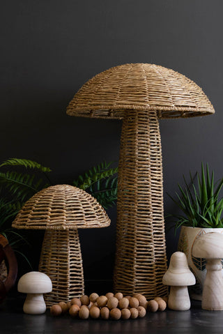 Handcrafted Woven Seagrass Mushrooms