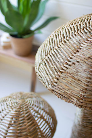 Handcrafted Woven Seagrass Mushrooms