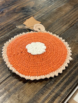 Pumpkin & Sweet Potato Pie Crochet Knit Pot Holders