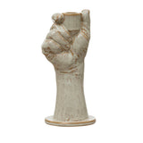 Reactive Glaze Stoneware Hand-Shaped Taper Candle Holder