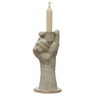 hand shaped taper candle holder by Creative Co-Op