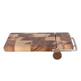 End Grain Wood Cheese Slicer with Wire Cutter