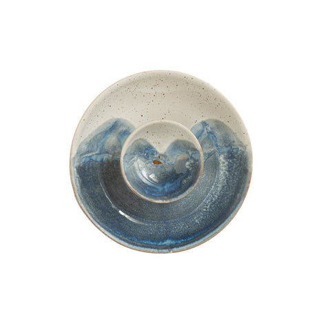 Hand-Painted Ceramic Chip & Dip Bowl Set