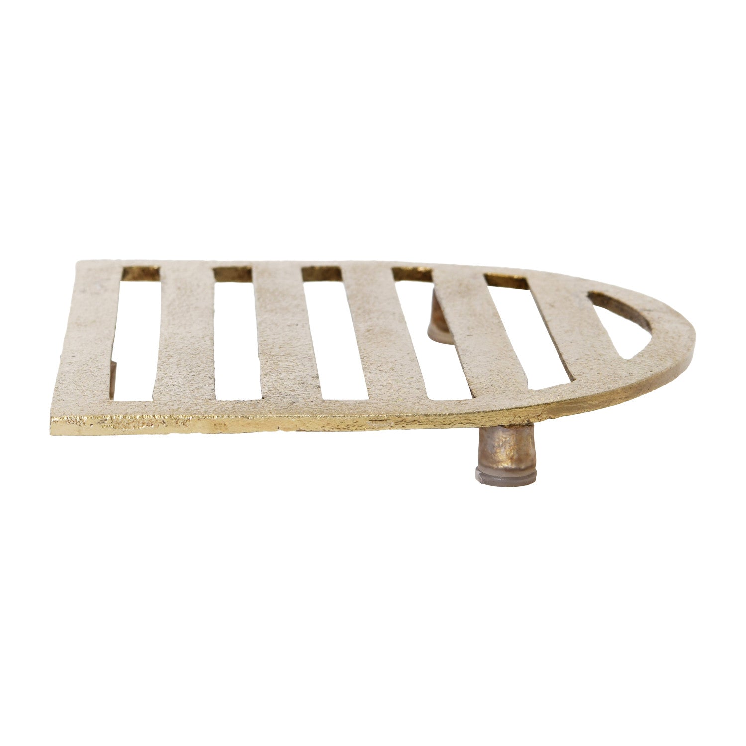 Gold Finish Cast Aluminum Arched Trivet - Thumbnail 2