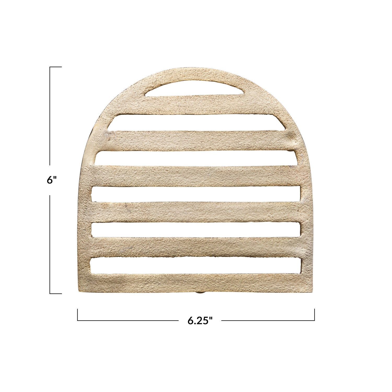 Gold Finish Cast Aluminum Arched Trivet - Thumbnail 3