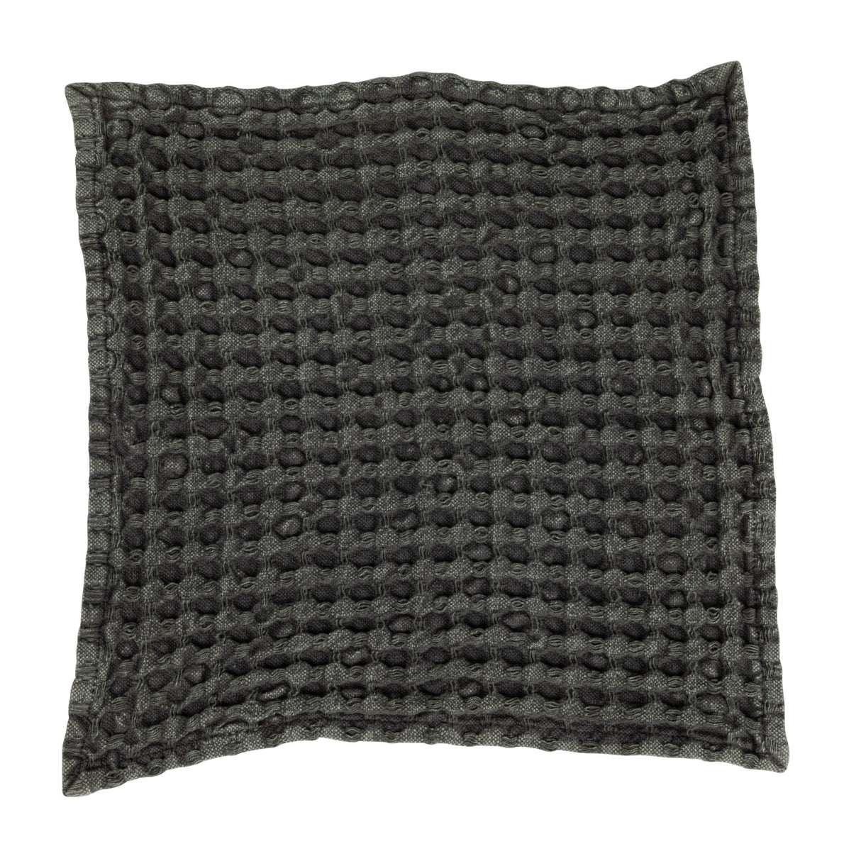 Charcoal Stonewashed Cotton Waffle Weave Dishcloths (Set of 3)