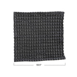 Charcoal Stonewashed Cotton Waffle Weave Dishcloths (Set of 3)