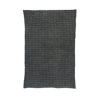 charcoal stonewashed waffle weave tea towel by Bloomingville