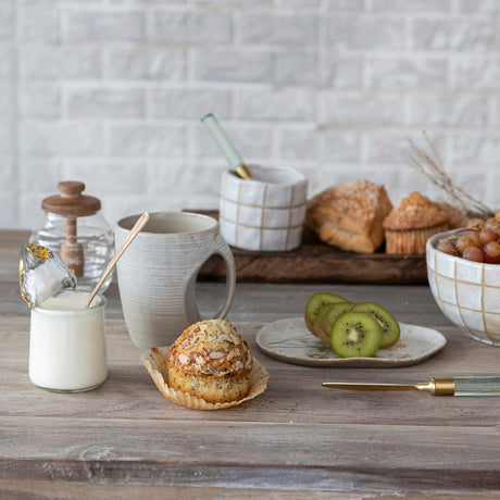 Glass Honey Jar with Acacia Wood Lid and Honey Dipper