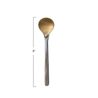 Brass Spoon with Hammered Aluminum Handle