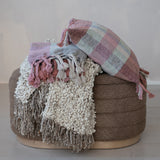 New Zealand Wool Blend Shag Throw with Fringe