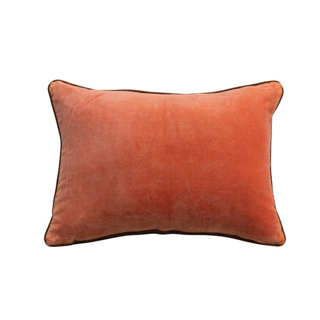 Velvet Beaded Crane Lumbar Pillow