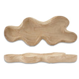 Organic Scalloped Paulownia Wood Tray