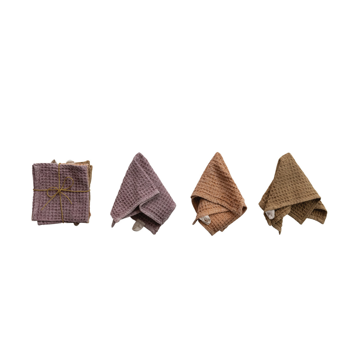 Stonewashed Cotton Waffle Weave Dishcloths (Set of 3)