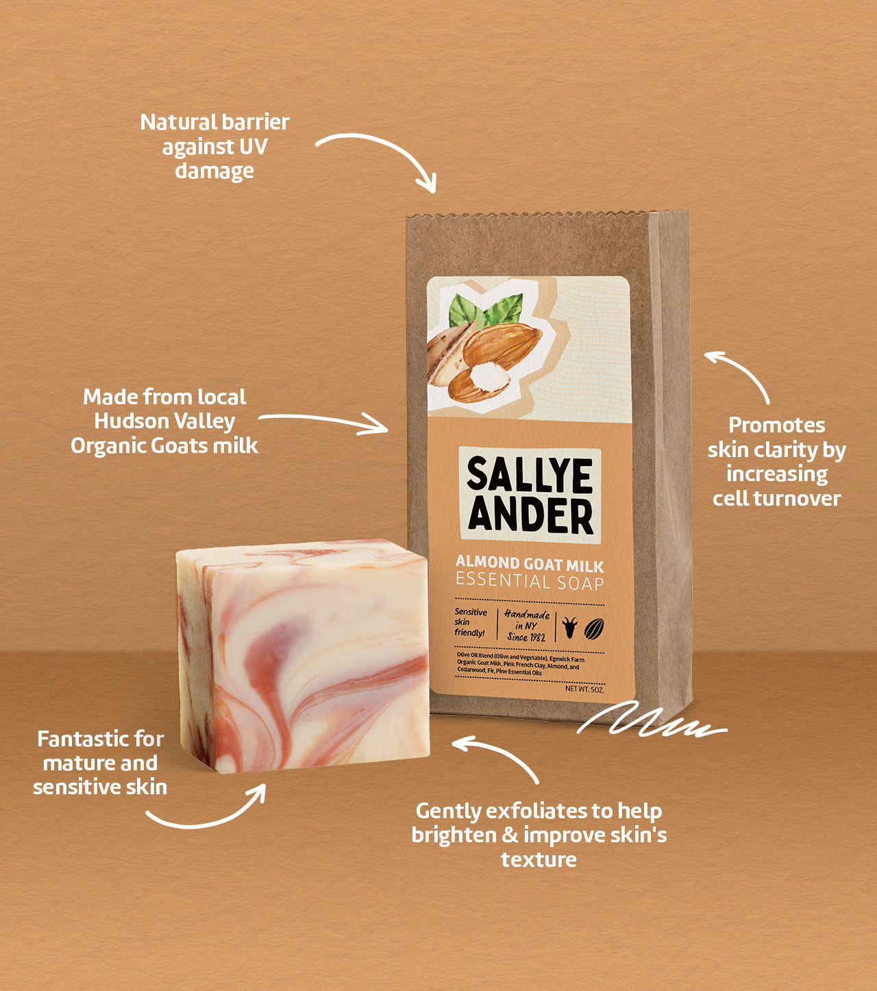 SallyeAnder Almond Goat Milk Soap - Thumbnail 5