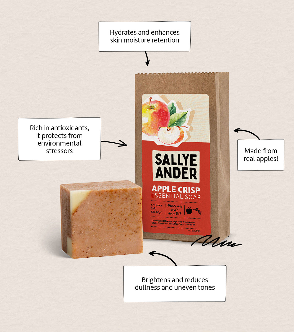 Apple Crisp Essential Bar Soap | SallyeAnder