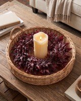 Burgundy Spikenard Leaf Fall Wreath