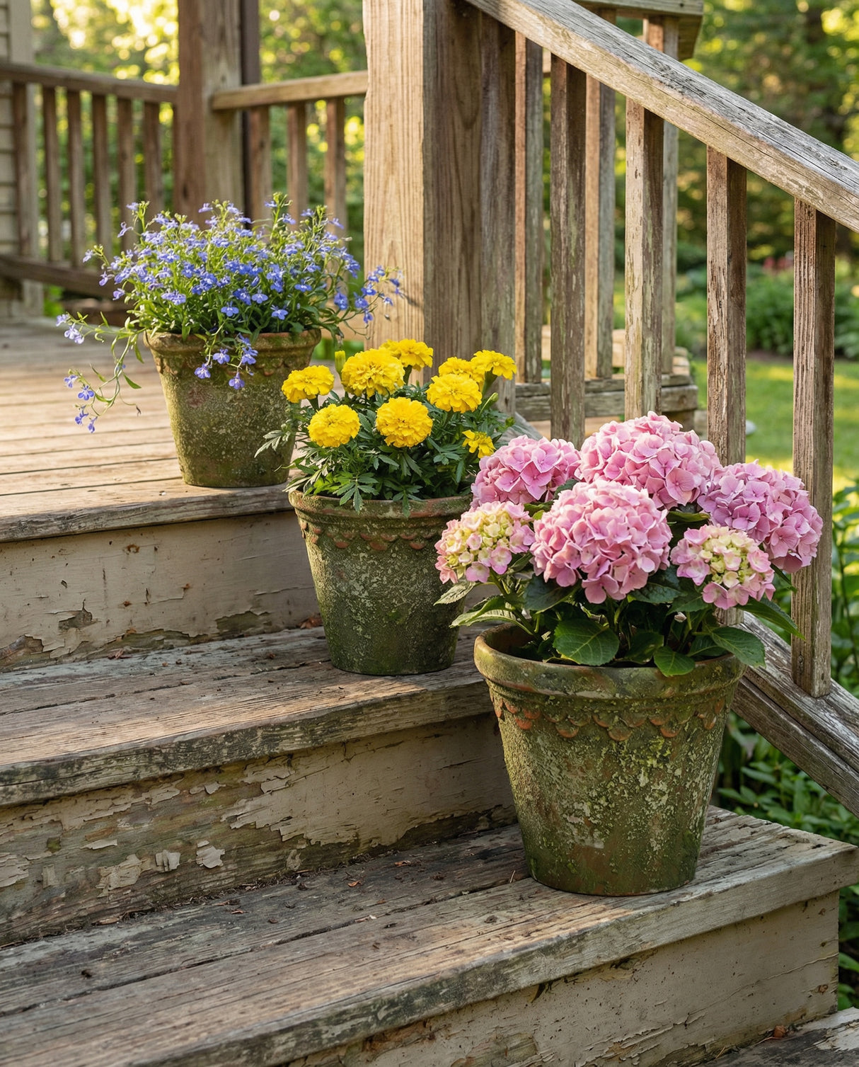 Aged Garden Planter Pot