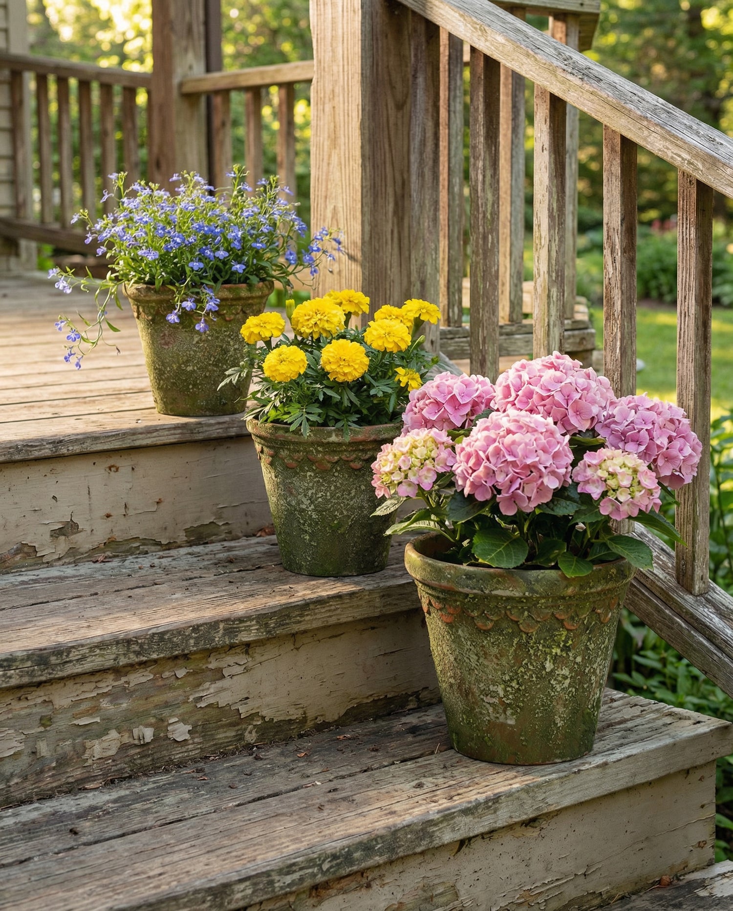 Aged Garden Planter Pot