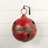 Jumbo Oversized Distressed Red Star Sleigh Jingle Bells