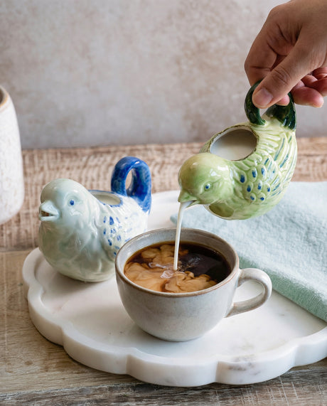 Ceramic Bird Creamer Holder