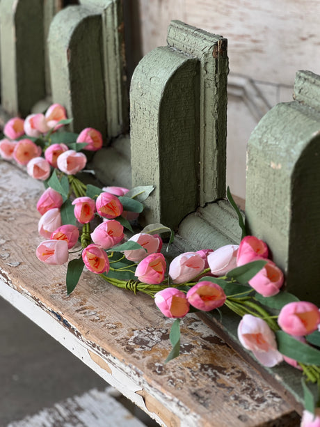 Pink Tulip Garland