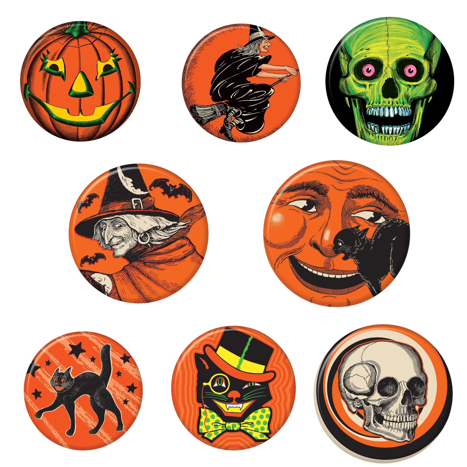 vintage Beistle halloween buttons