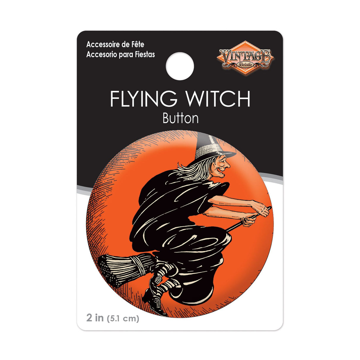 Beistle Vintage Halloween Retro Design Buttons