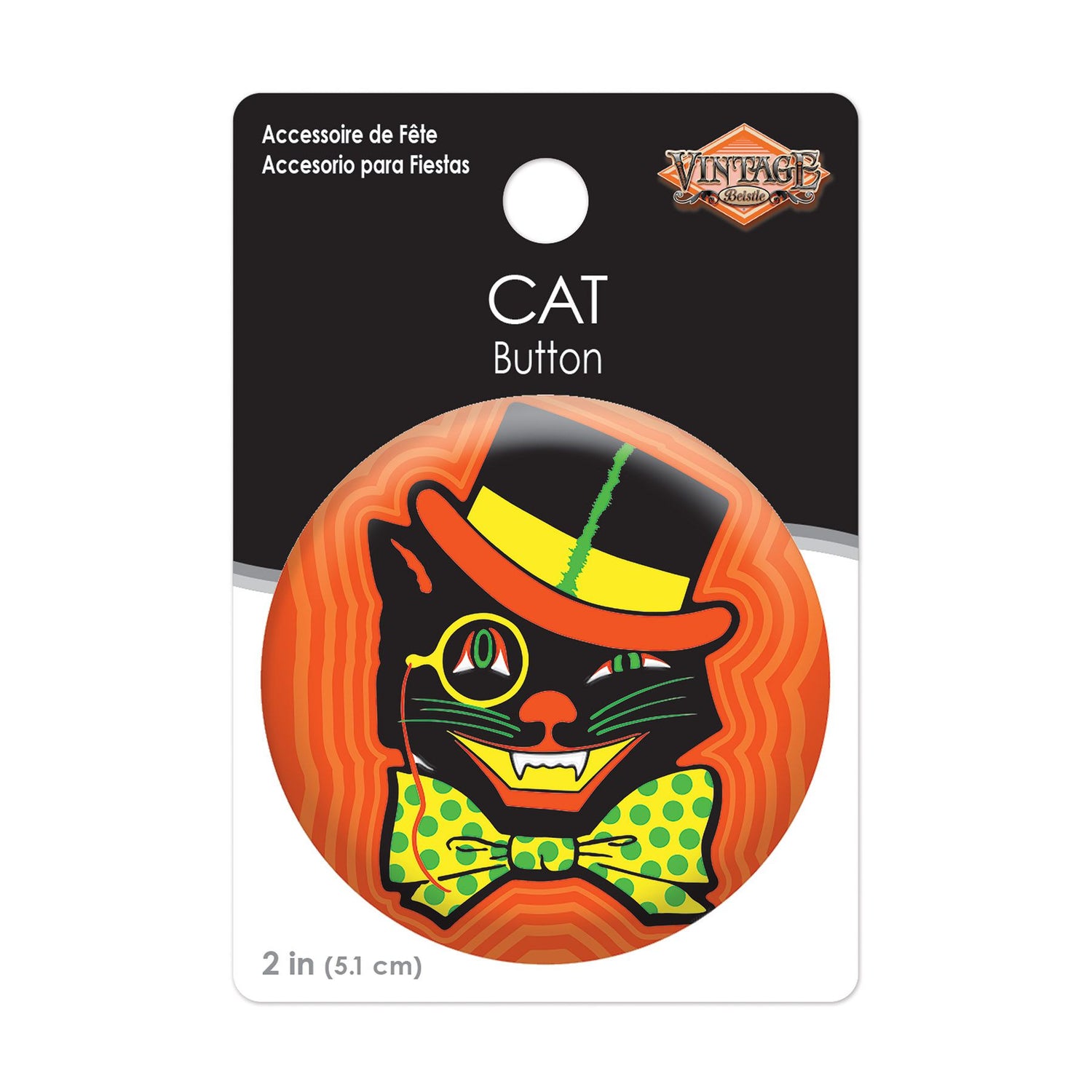 Beistle Vintage Halloween Retro Design Buttons