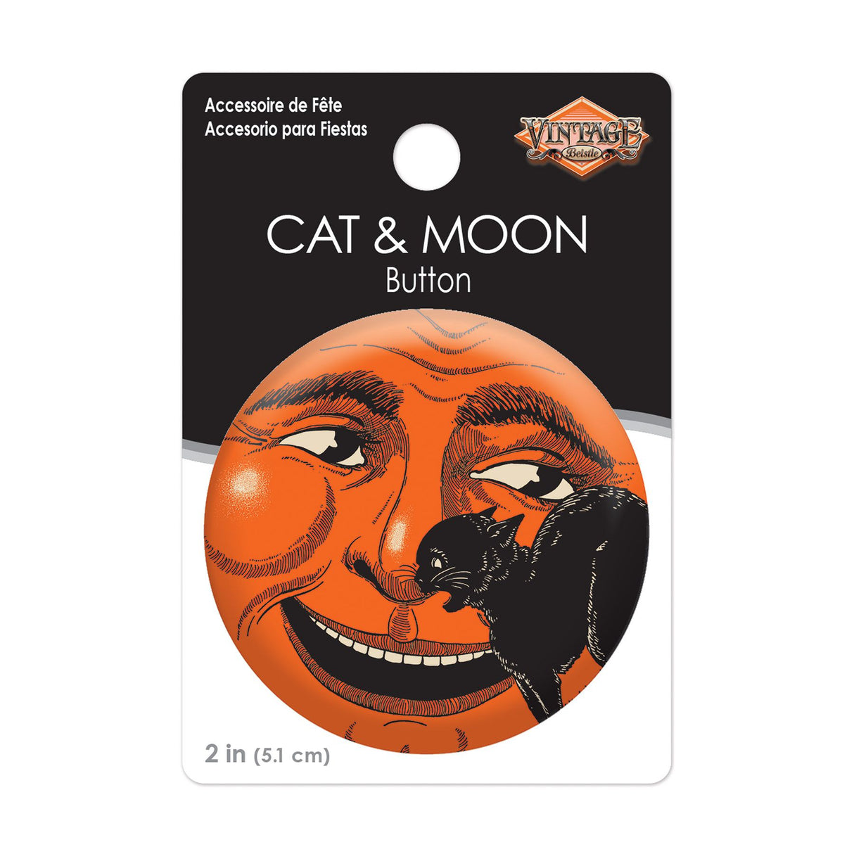 Beistle Vintage Halloween Retro Design Buttons