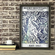 Rocky Mountain national park framed map art