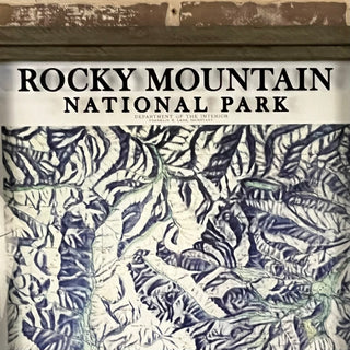 Rocky Mountain National Park Vintage Framed Map
