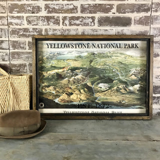 framed print of vintage Yellowstone national park