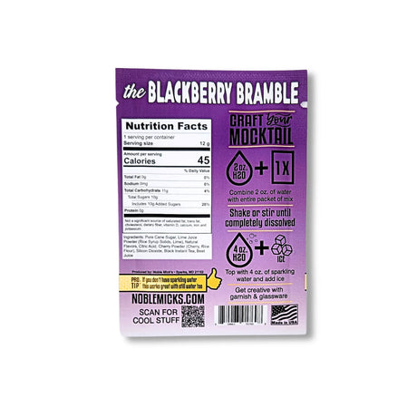 Blackberry Bramble Single-Serve Craft Mocktail Mix | Noble Mick's