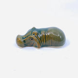 Stoneware Ceramic Floating Grey Baby Hippo