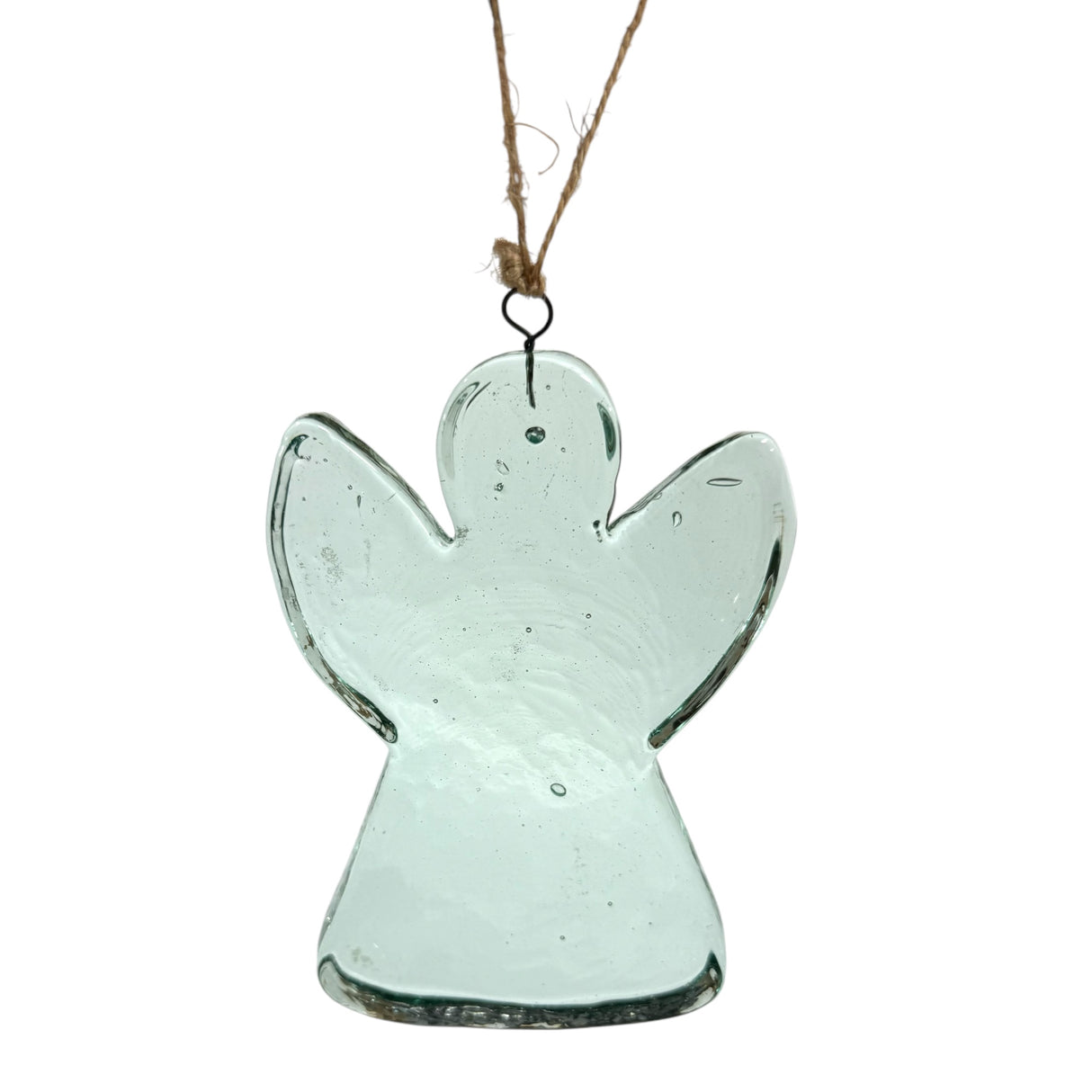 Recycled Glass Angel and Cross Suncatcher