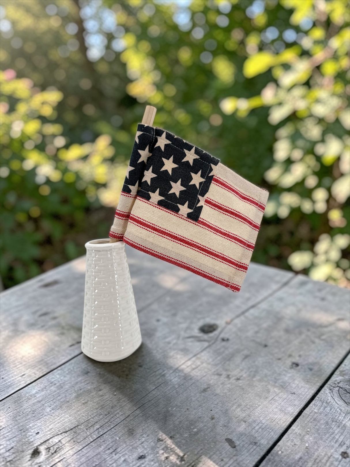 Mini Fabric American Flag Pick