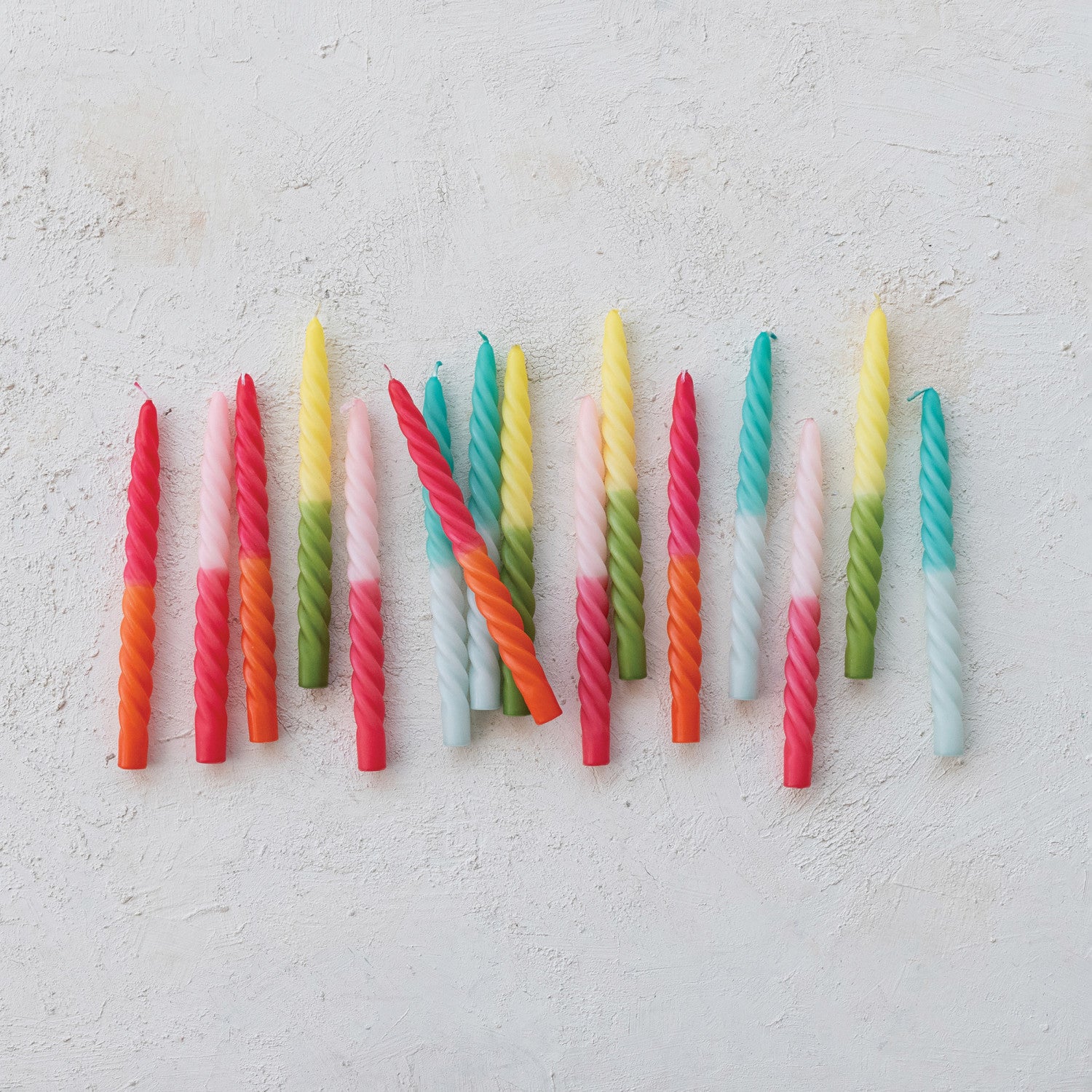 Ombre Twisted Taper Candles