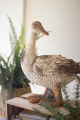 Faux Concrete Duck Statue