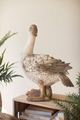 Faux Concrete Duck Statue